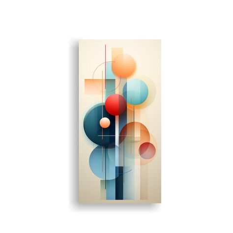 Pintura En Bastidor Composición Perspectiva 20x40cm-0