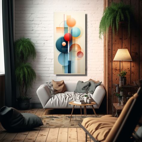 Pintura En Bastidor Composición Perspectiva 20x40cm-2