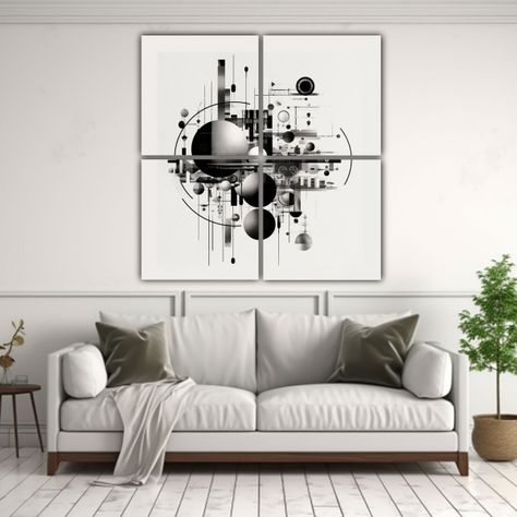 Pintura Abstracta Minimalista Cuadro Creativa 200x200 Cm-2