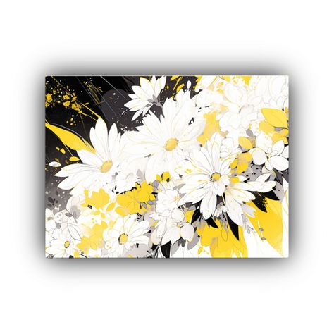 Cuadros Decorativos Baño En Amarillo Y Blanco 40x30cm-0
