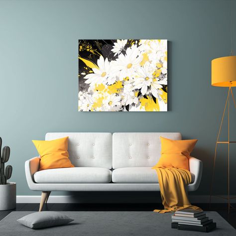 Cuadros Decorativos Baño En Amarillo Y Blanco 40x30cm-2