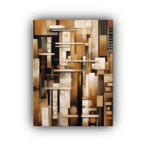 Pintura Moderna De Esquema En Bastidor, 50x65cm-0