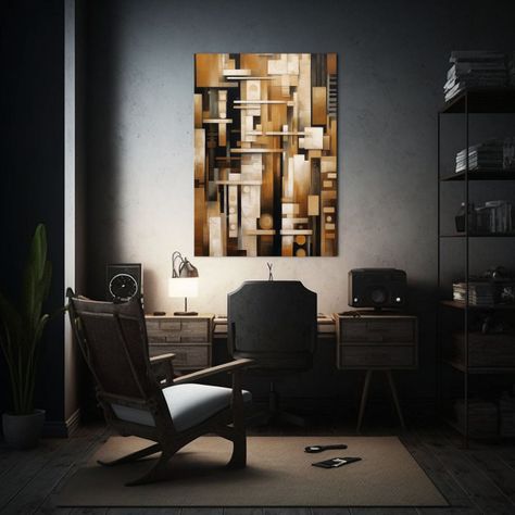 Pintura Moderna De Esquema En Bastidor, 50x65cm-2