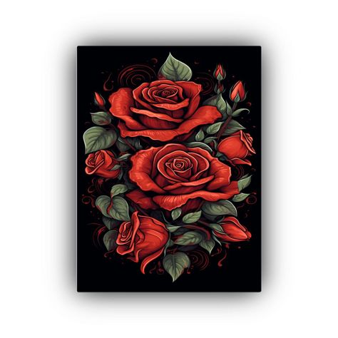Pintura Decorativa 1 Pieza Diseño Trendy De Rosa 20x30cm-0