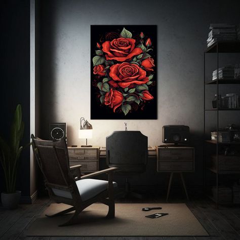Pintura Decorativa 1 Pieza Diseño Trendy De Rosa 20x30cm-2