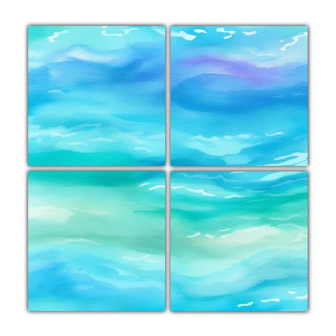 Cuatro Canvas Tema Esquema De Pinturas Decorativas 40x40 Cm-0