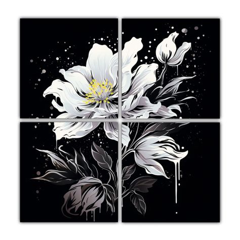 4 Bellas Artes Calidos Fantástico Blanco Y Negro 80x80 Cm-0