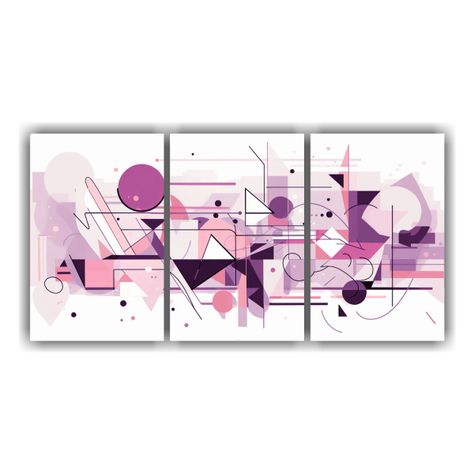 Cuadro Cuadro Baño Formas Geométricas En Estilo 150x75 Cm-0