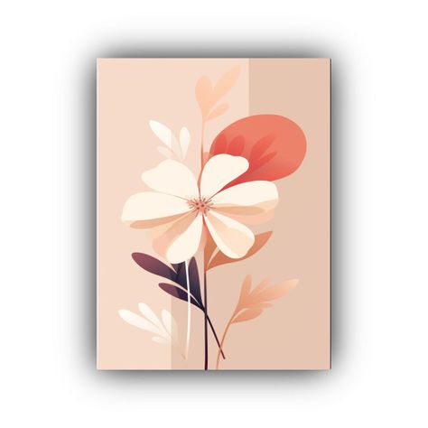 Pintura Abstracta De Flor En Lienzo: Riqueza 50x65cm-0