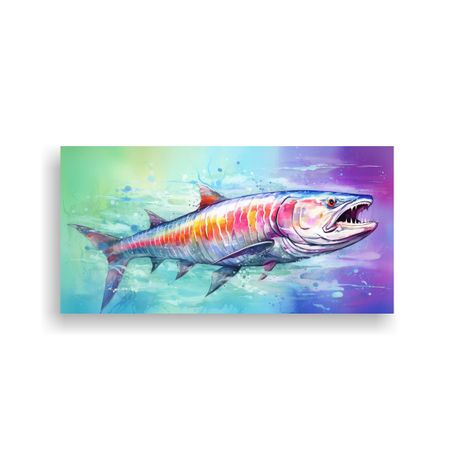 Lienzo De Tela Con Motivo De Tarpon Estilo 160x80cm-0
