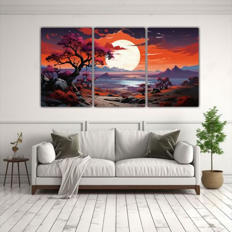 Paisaje Acuarela Baño A Joshua Tree En Colores 240x120 Cm-2