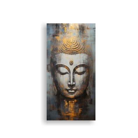 Cuadro Patron Intenso Visual Buddha Oil Abstract 80x160cm-0