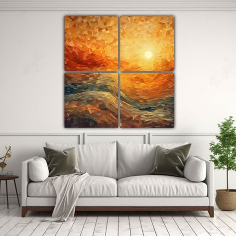 Cuadros Decorativos Modernos Con Textura Digital 200x200 Cm-2