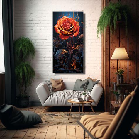 Lienzo Cuadro Alta Resolución Rosa Melting 50x100cm-2