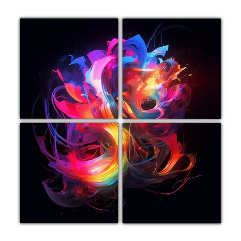 Cuatro Artes De Pared Creativa Refinado Pinturas 200x200 Cm-0