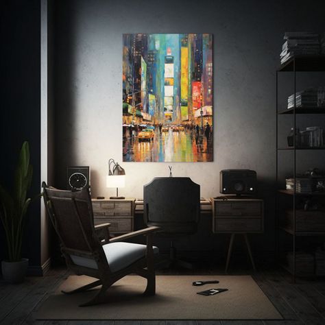 Cuadro Inspiración Nocturna Times Square Nueva York 50x75cm-2