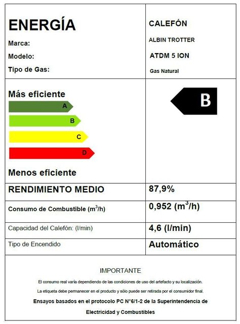 Calefont Tiro Natural 5 litros Gas Natural-1