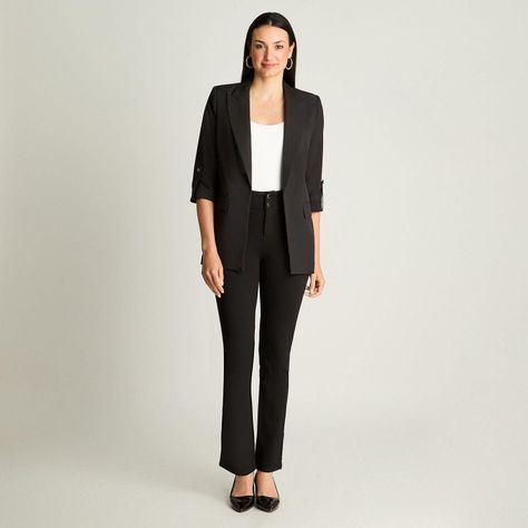 Blazer Manga Larga Roll Up Negro-3