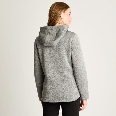 Polerón Jersey Melange Bondeado Coral Fleece Gris-0
