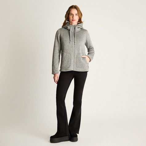 Polerón Jersey Melange Bondeado Coral Fleece Gris-2