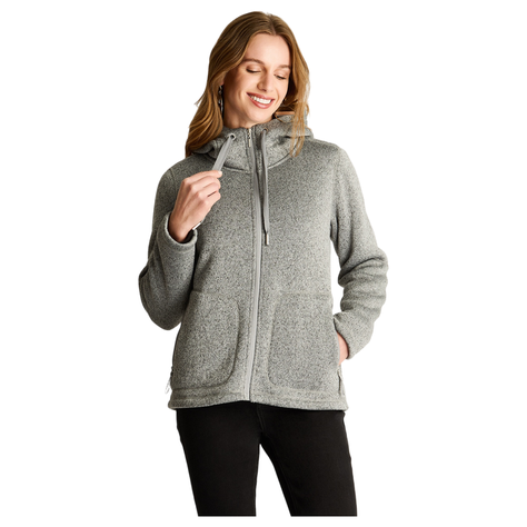 Polerón Jersey Melange Bondeado Coral Fleece Gris-4