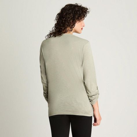 Polera Manga Larga Cuello Mao Menta-1