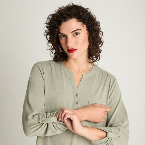 Polera Manga Larga Cuello Mao Menta-2