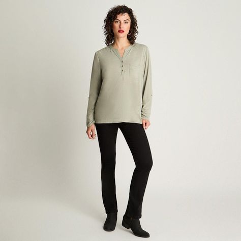 Polera Manga Larga Cuello Mao Menta-3