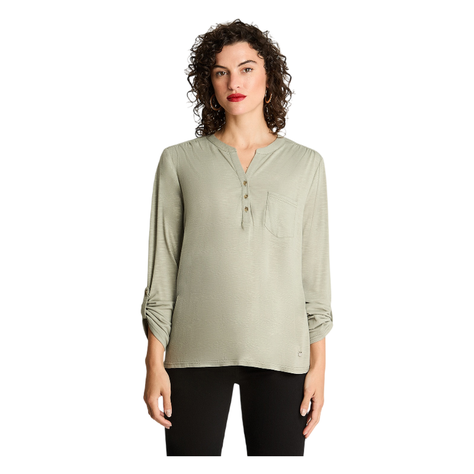 Polera Manga Larga Cuello Mao Menta-0