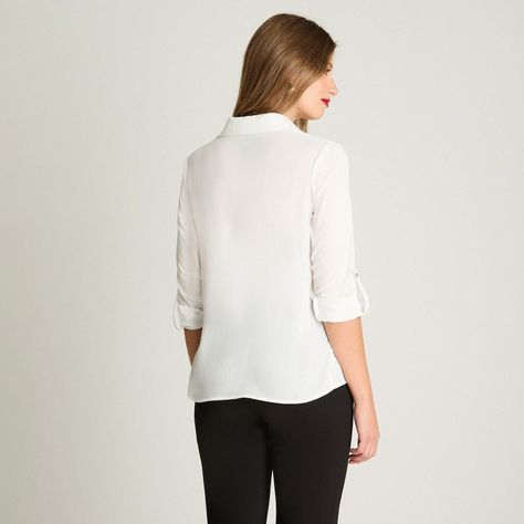 Blusa Camisera Manga Larga Crudo-1
