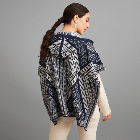 Ruana de Alpaca Con Diseño-2
