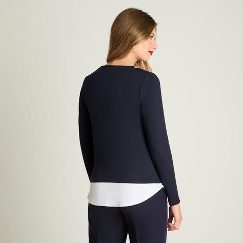 Polera Manga Larga Lanialla Twin Set Blusa Azul-1