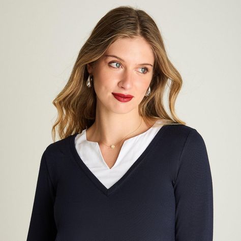 Polera Manga Larga Lanialla Twin Set Blusa Azul-2