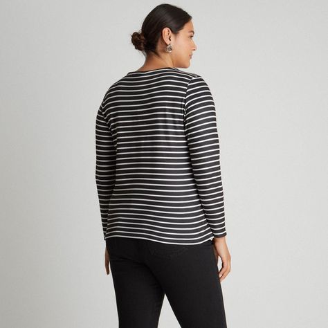 Polera Lanilla Cuello Redondo Estampada Negro-3