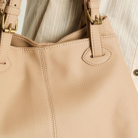 Cartera Con Strap De Pu Y Bolsillo Interno Camel-2