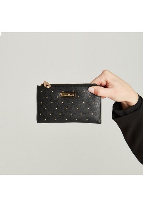 Billetera Negra Con Tachas-0