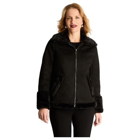 Chaqueta Bonded Manga Larga Negro-0