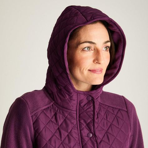 Polerón Polar Quilt Básico Morado-1
