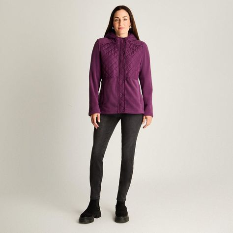 Polerón Polar Quilt Básico Morado-2
