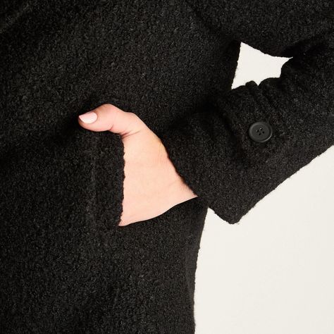 Chaqueta A La Cadera Con Un Botón Negro-3