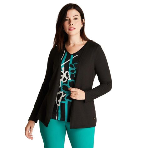 Polera Camant Negro Manga Larga Cuello V-0