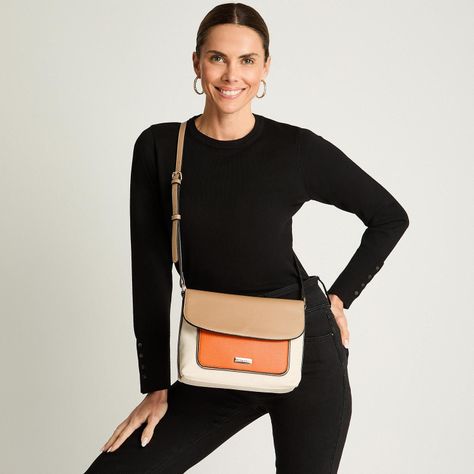 Cartera Pequeña De Pu Con Contraste De Arena-3