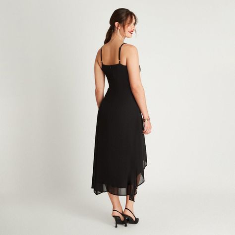 Vestido Negro Sin Manga Tirantes-1