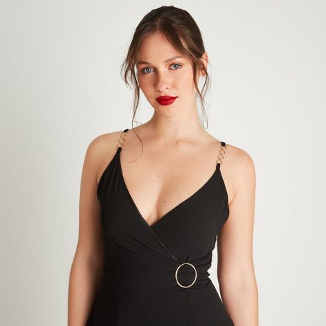 Vestido Negro Sin Manga Tirantes-2