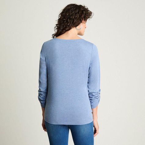 Polera Manga Larga Cuello Redondo Lurex Indigo-1