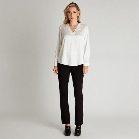 Blusa Blanca Cuello V-3