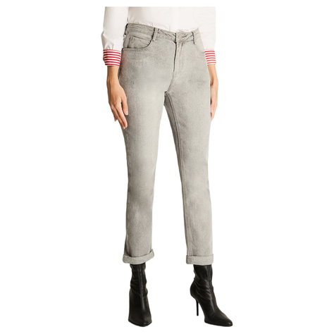 Jeans Mom Con Bastilla Doblada Gris-4