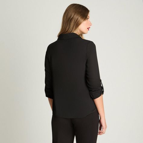 Blusa Camisera Manga Larga Negro-0