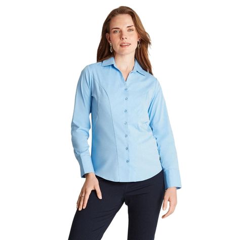 Blusa Manga Larga Entallada Celeste-0