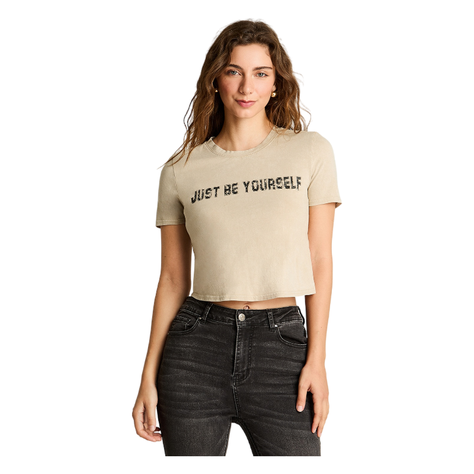 Polera Manga Corta Acid Wash Beige-0